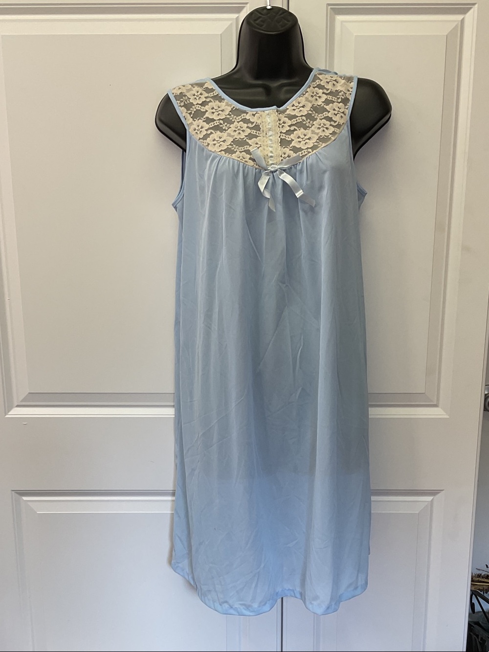 Vintage 1960’s 100% Nylon light blue Nightgown New Old Stock size Small